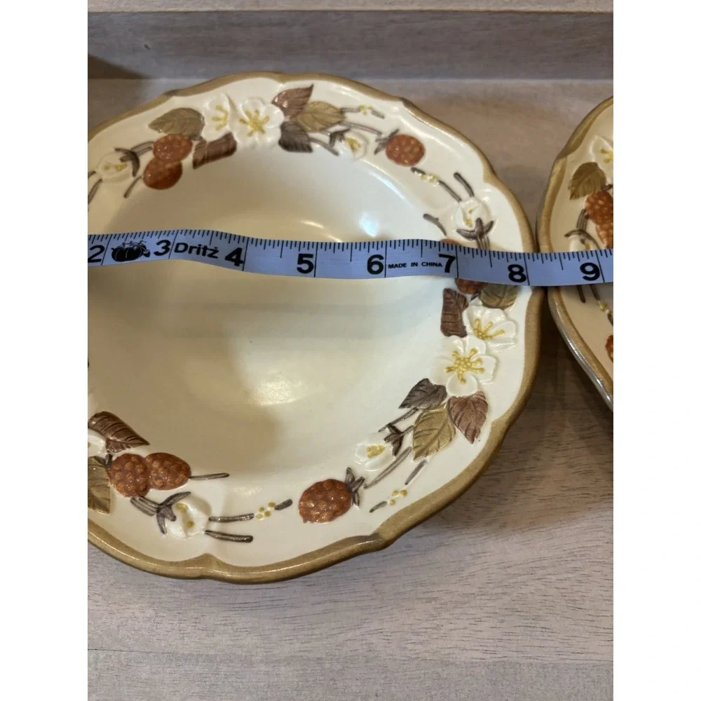 Metlox Poppytrail-AUTUMN BERRY Set Of 2‎ Bowls 8 Inches Wide